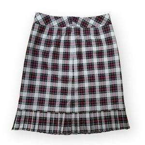 Vintage Pendleton Lined Plaid Skirt with Creased Fringe size 12